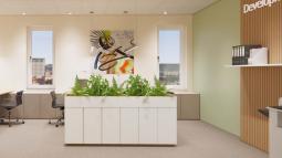 ž pametna razporeditev pisarniškega pohištva po meri