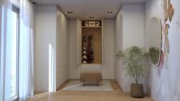 1 garderobna soba z vgradnimi omarami po meri