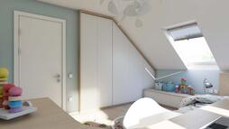 Vgradna omara po meri mansarde