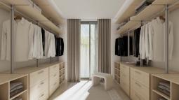 Vgradne omare v garderobni sobi