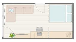 _tloris spalno dnevnega prostora