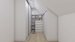 garderobna soba v mansardi