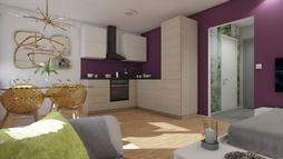 kuhinja po meri v mansardi