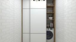 omara z pralnim strojem z vrati