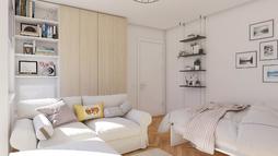 omara z regalom in postelja