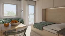 razporeditev pohištva v garsonjeri