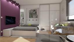 skrita dvizna postelja v spalnici