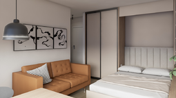 skrita postelja v garsonjeri