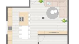 tloris bivalnega dela v mansardi