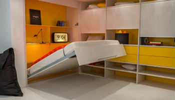 Dvižna postelja v omari ALADIN v novi dimenziji 140 x 200